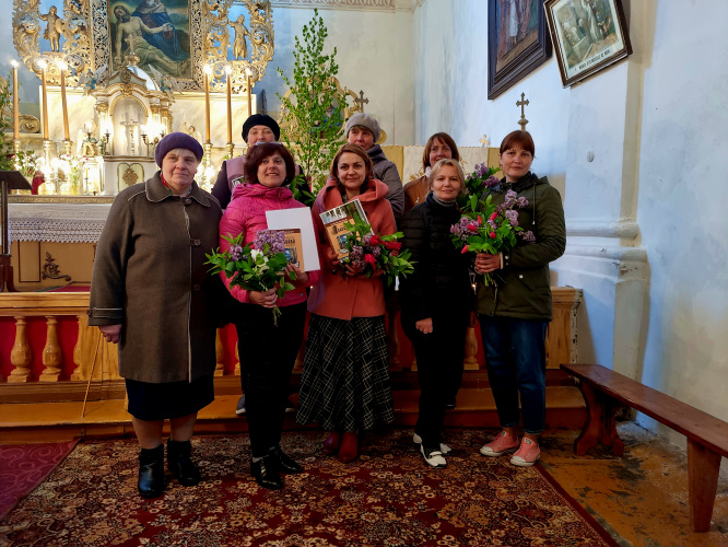 Škeļtovys i Aulejis draudzis dzīduotuojis Bazneicu nakts nūtikšonā Aulejis bazneicā, 2022.g.