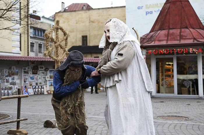 XV Storptautyskajā masku tradiceju festivalā Reigā. 2014. goda 15. februars