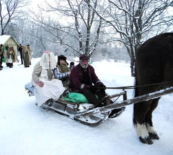 XII Storptautyskajā masku tradiceju festivalā Vīseitē. 2011. goda 12.,13. februars